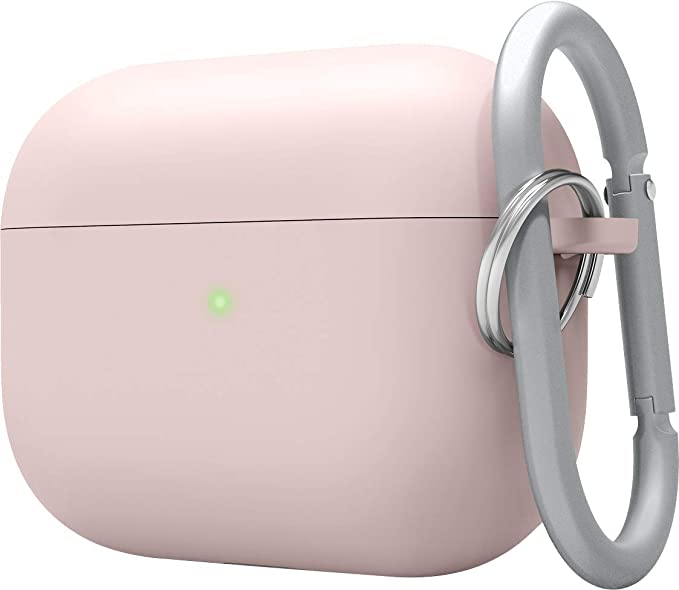 【elago】 AirPods Pro 対応 ケース カラビナ 付 耐衝撃 シンプル ハイブリッド ハード カバー 衝撃 吸収 スリム ケースカバー  落下防止 保護 アクセサリー [ Apple AirPodsPro MWP22J/A エアーポッズPro エアーポッズプロ 対応 ] LIQUID  